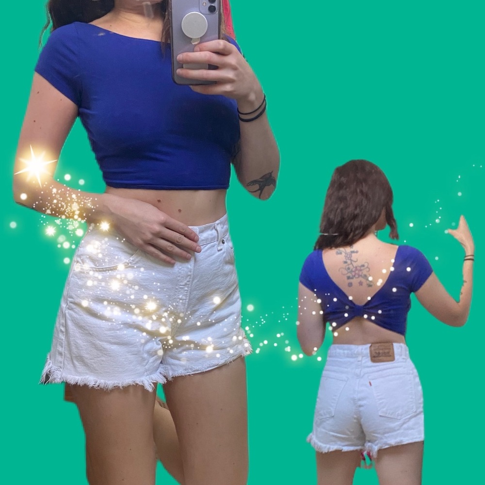 Tight Blue Crop Top